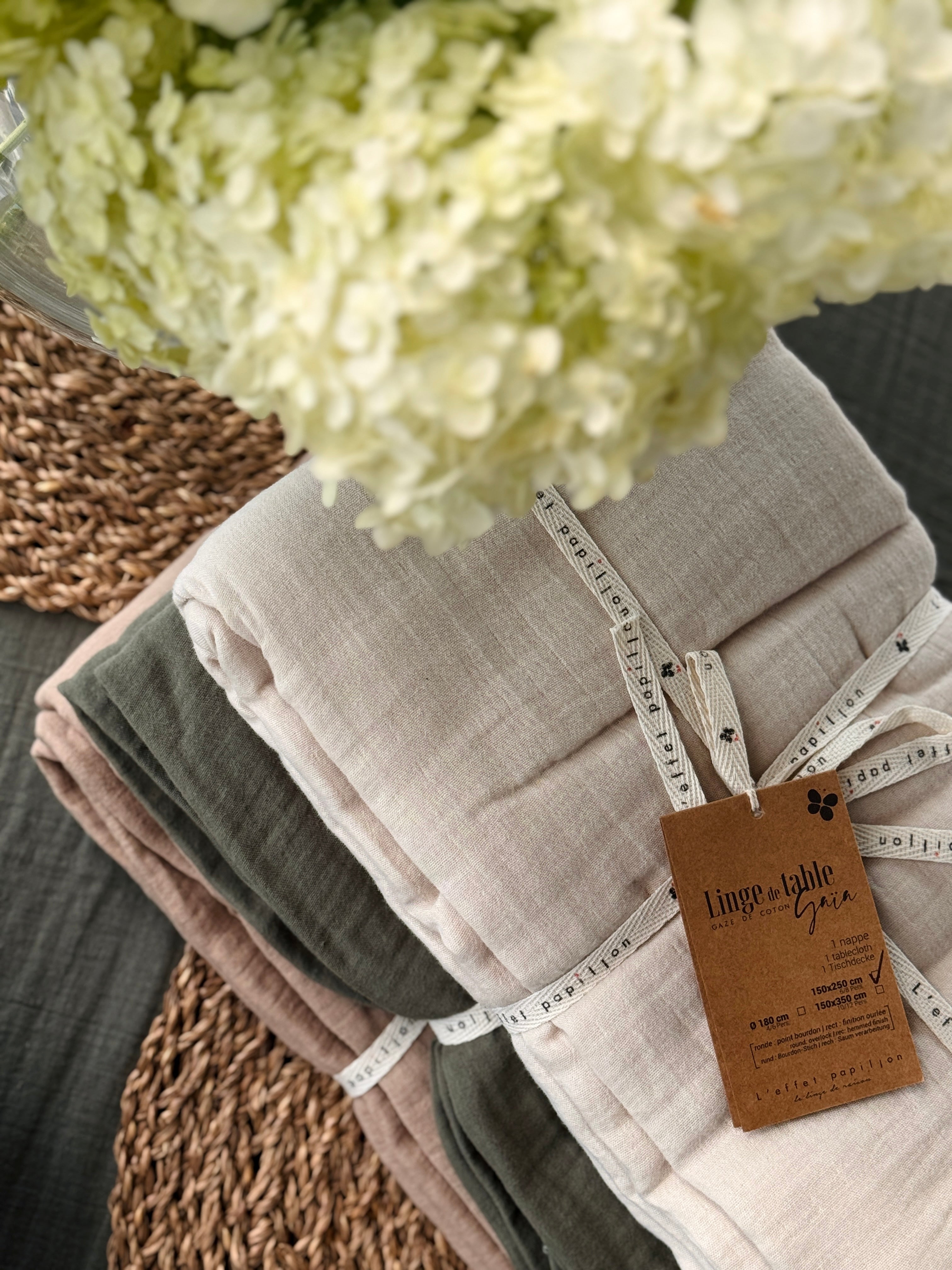 „Housse De Rêve" dvigubo medvilninio audinio staltiesė, žalia sp.